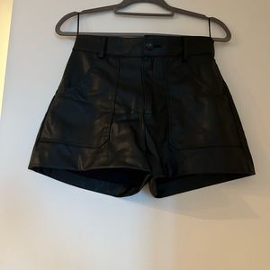 Black Leather Shorts